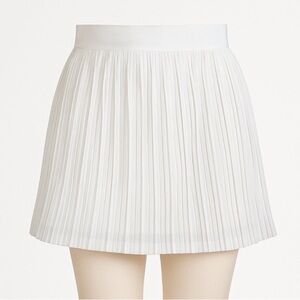 No Boundaries White Mini Pleated Skirt